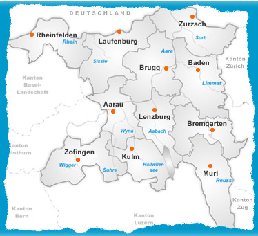 Bezirke des Kanton Aargau